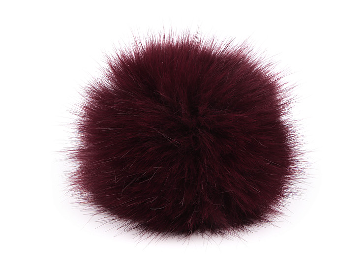 Fur Pom Pom with Loop Ø12 cm and 14 cm