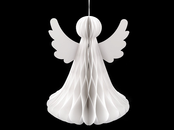 Anioł papierowy składany do zawieszenia 32 cm 
