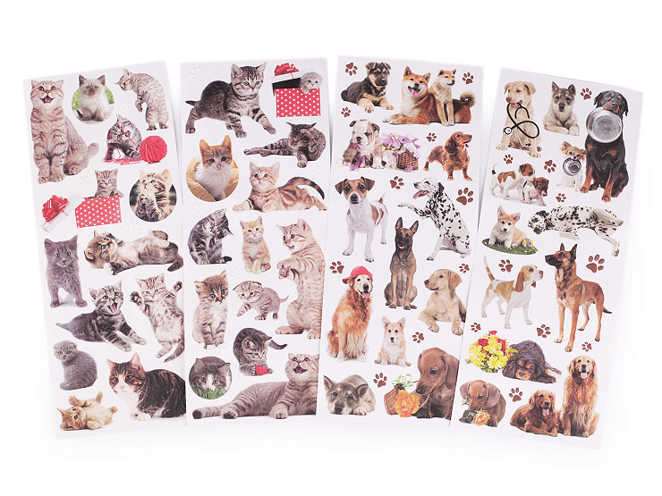 Pegatinas de papel: perros, gatos