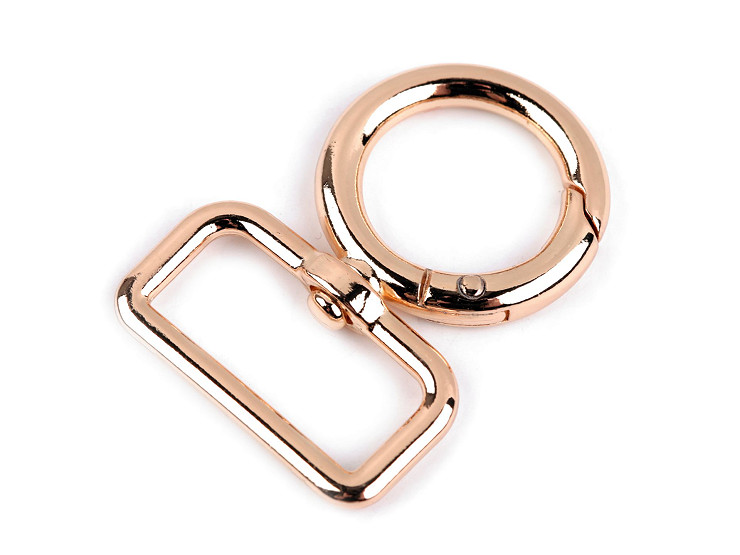 Lot De 10 Mousquetons En Or Rose Avec Porte-clés – Alliage, Pivotants, Pour Sacs, Artisanat, équipement Outdoor