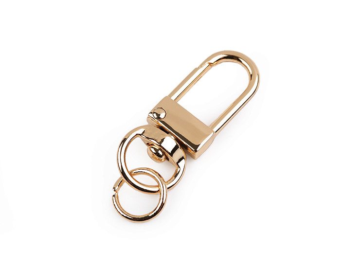 Metal Snap Hook / Carabiner Clip with Jump Ring, pulling hole 9 mm 