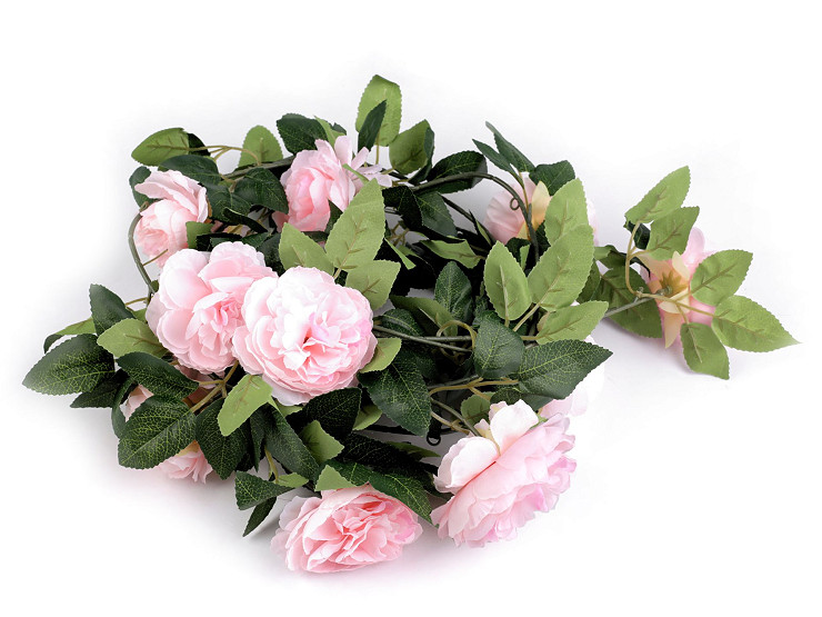 Guirnalda de flores artificiales, rosa