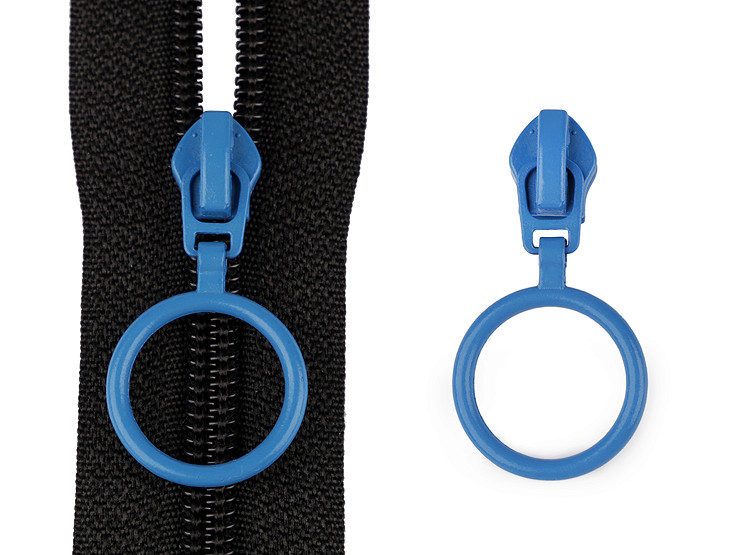Slider for nylon zippers No 5 with colored ring