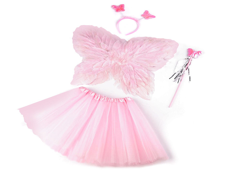 Costume de carnaval/fête - Fée avec ailes en plumes