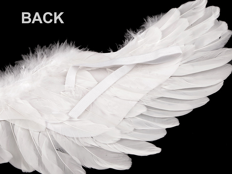 DERAYEE Ailes D'ange Blanches Pour Déguisement Halloween - Accessoire Féerique Léger Avec élastiques, Taille 65x35 Cm