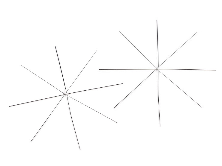 Base in filo per stella/fiocco di neve, motivo: natalizio, per perline, dimensioni: Ø 12 cm