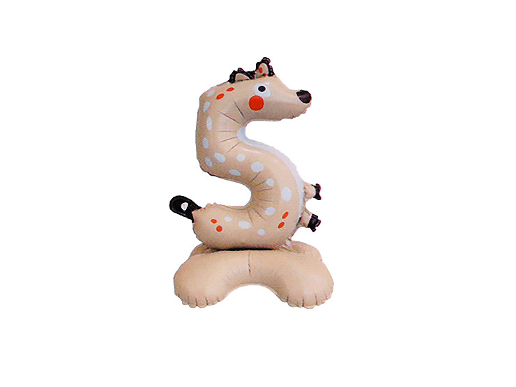 Standing inflatable birthday numbers - animals