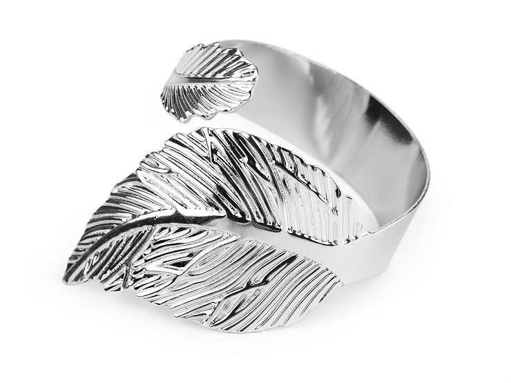 Metal napkin ring, leaf 