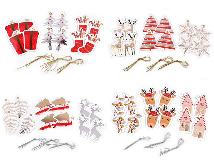 Weihnachts-Papieranhänger/Namensschild für Geschenke
