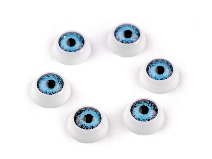 Occhielli in plastica, da incollare, dimensioni: Ø 12 mm