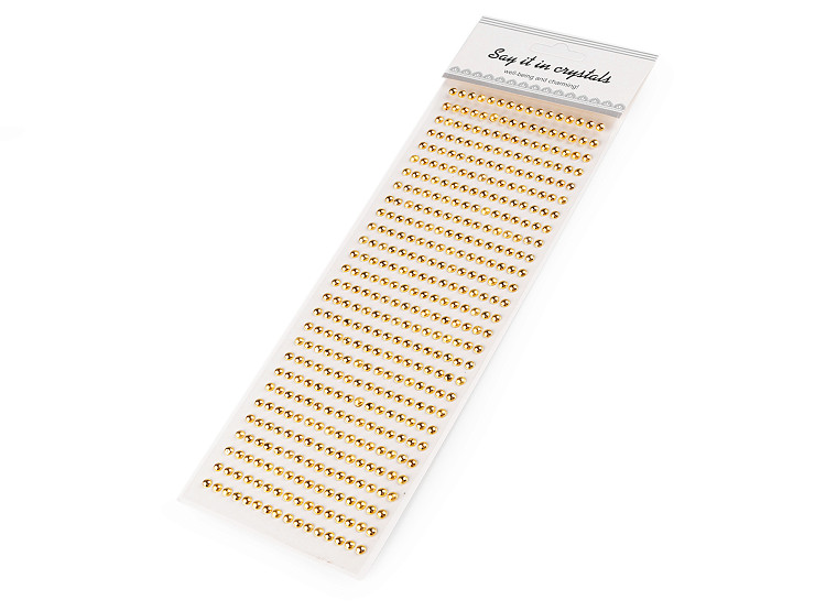 Perles autocollantes sur bande adhésive, Ø 5 mm