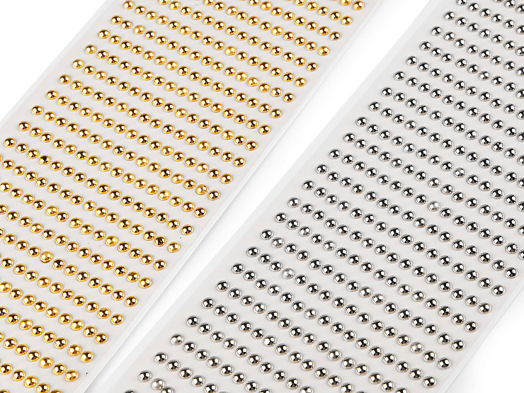 Self-adhesive pearls on a Ø5 mm adhesive strip
