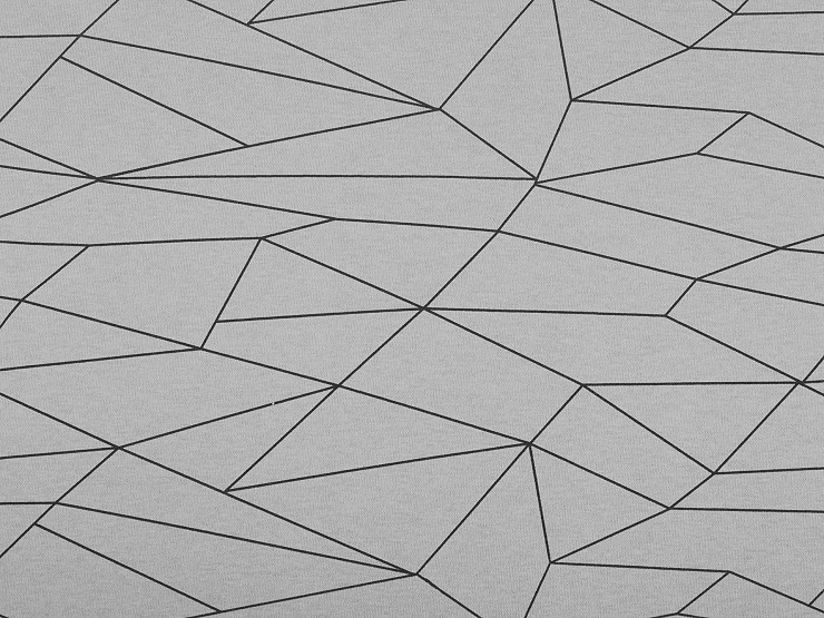 Teplákovina bavlnená počesaná geometrický vzor