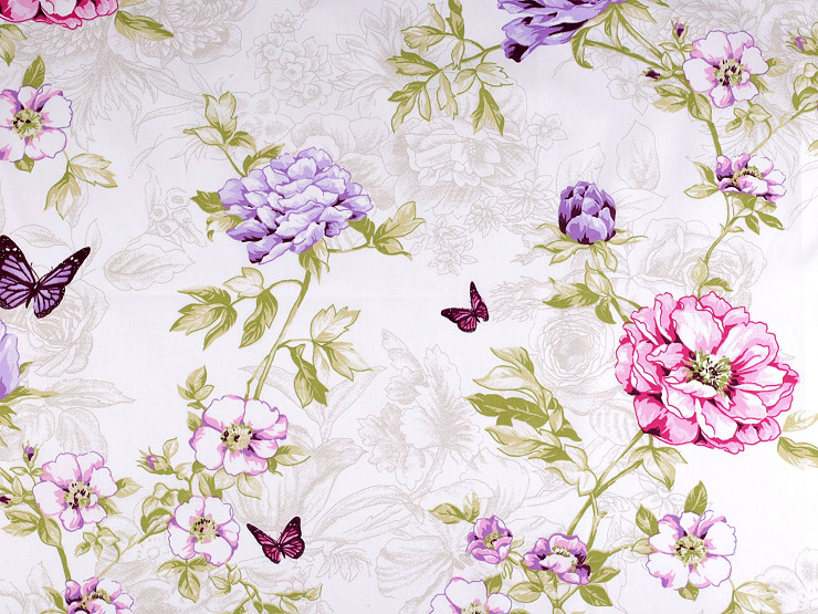 Cotton fabric / canvas flowers