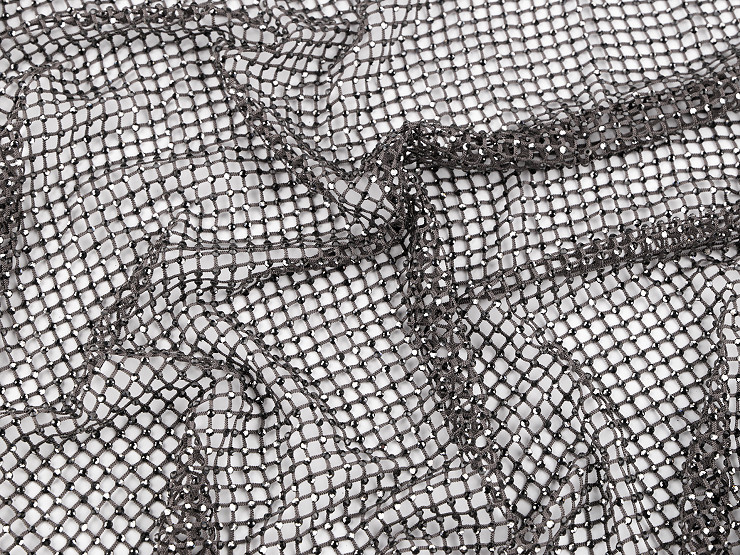 Elastic mesh with rhinestones