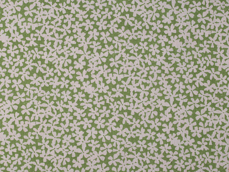 Cotton fabric / linen imitation, coarser, flowers