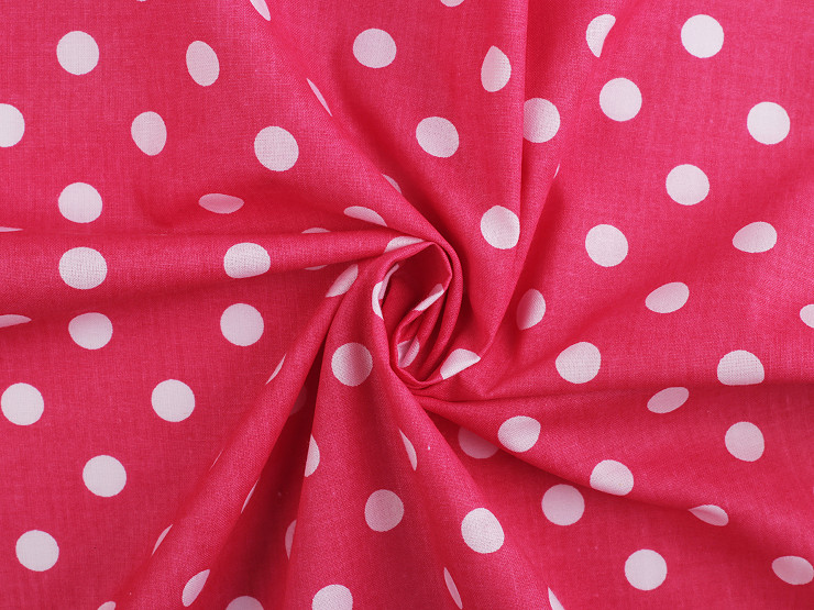 Cotton fabric / canvas, polka dots