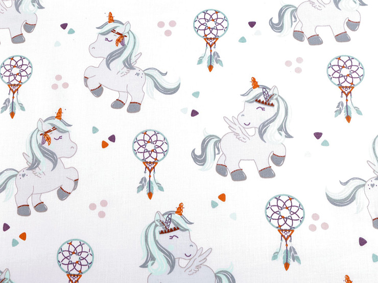 Cotton fabric / canvas, Unicorn 