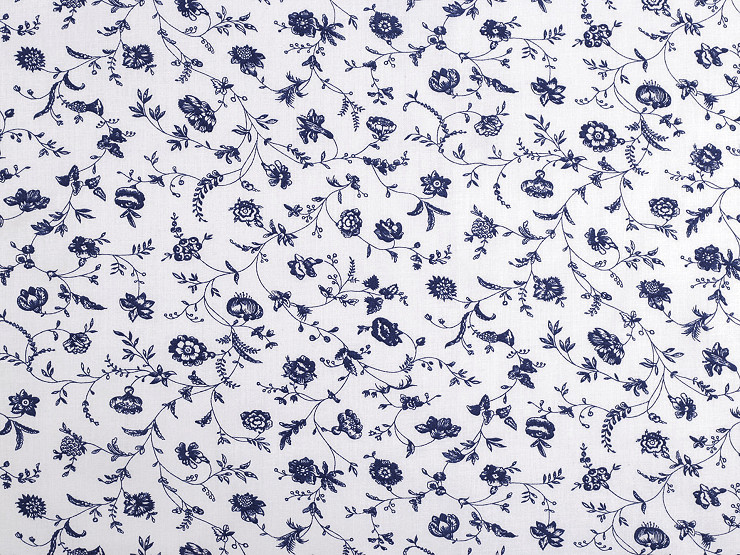 Bavlněná látka / plátno rostliny / květy