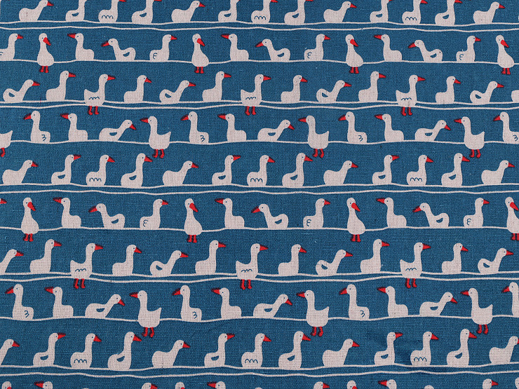 Decorative yardage / linen imitation / polycotton, goose