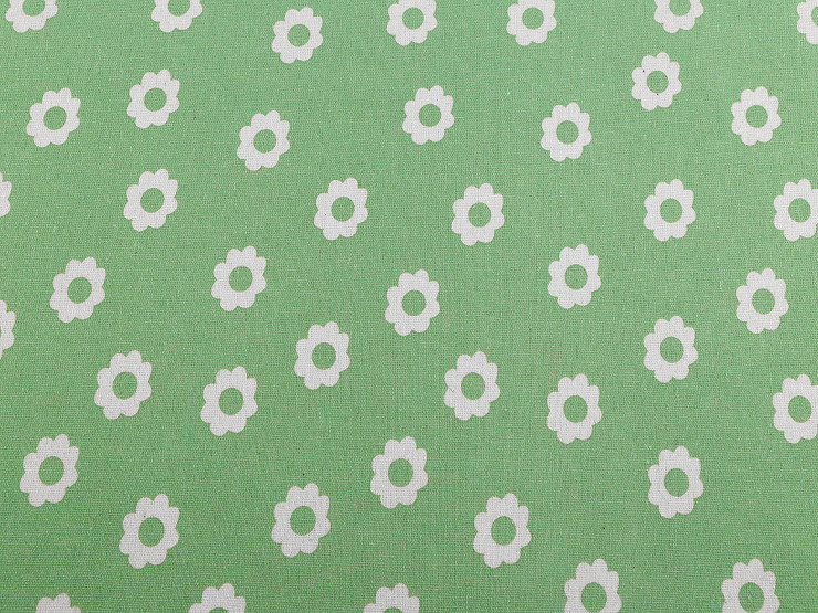 Dekorative Meterware/Leinenimitat/Polycotton, Blumen