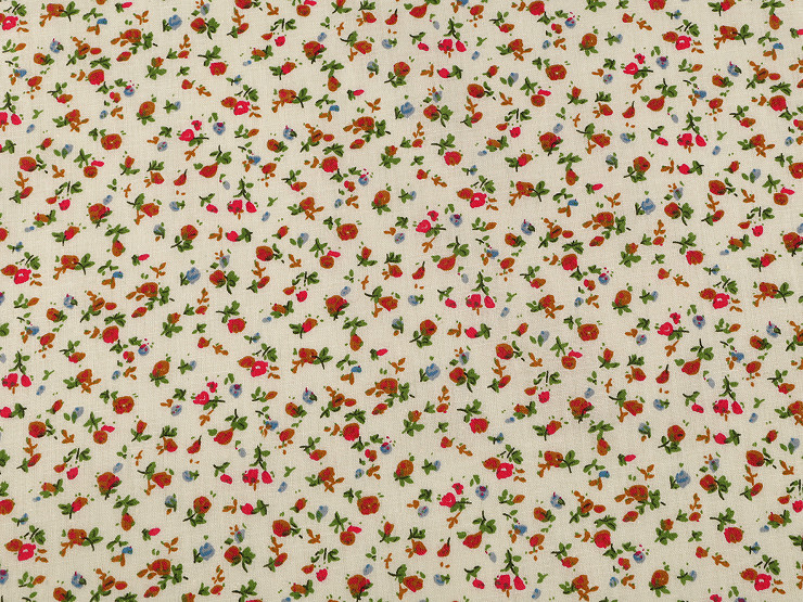 Cotton fabric / canvas, small flowers