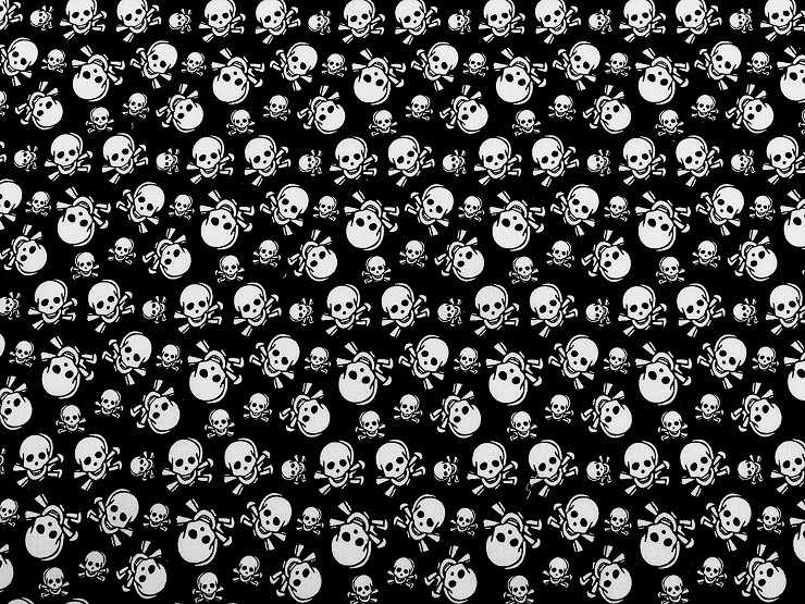 Cotton fabric / canvas, skull