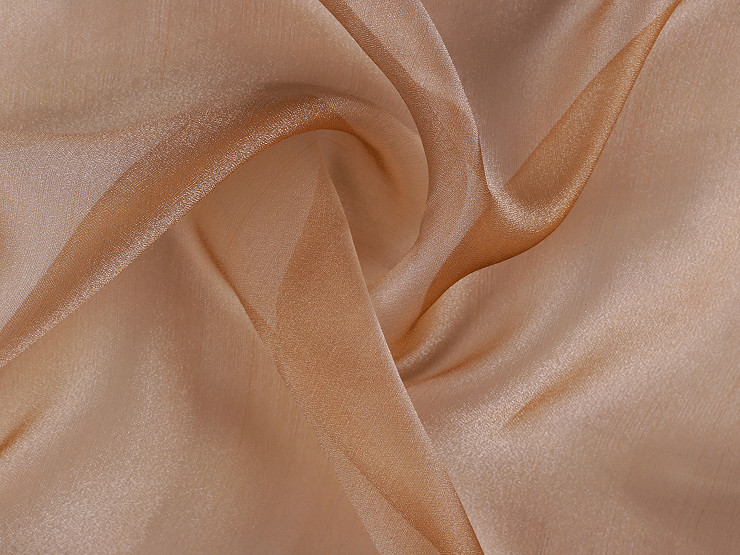 Decorative organza with shine