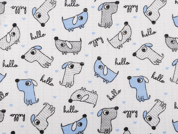 Cotton cloth / muslin fabric, dogs