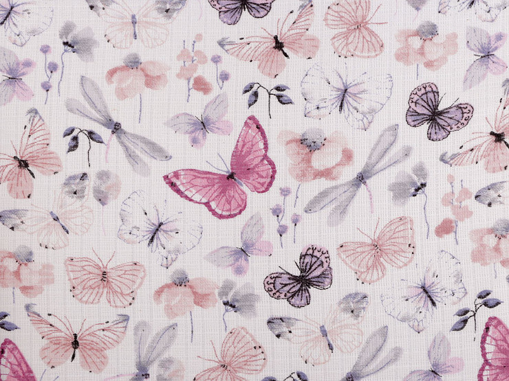 Cotton cloth / muslin fabric, butterflies