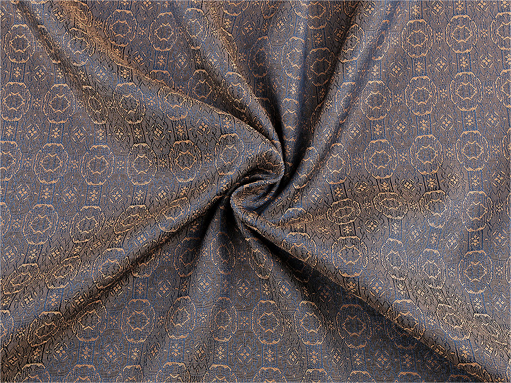 Garment brocade fabric with metallic sheen