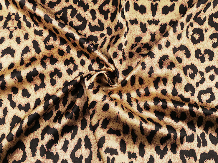 Satin elastic animal pattern