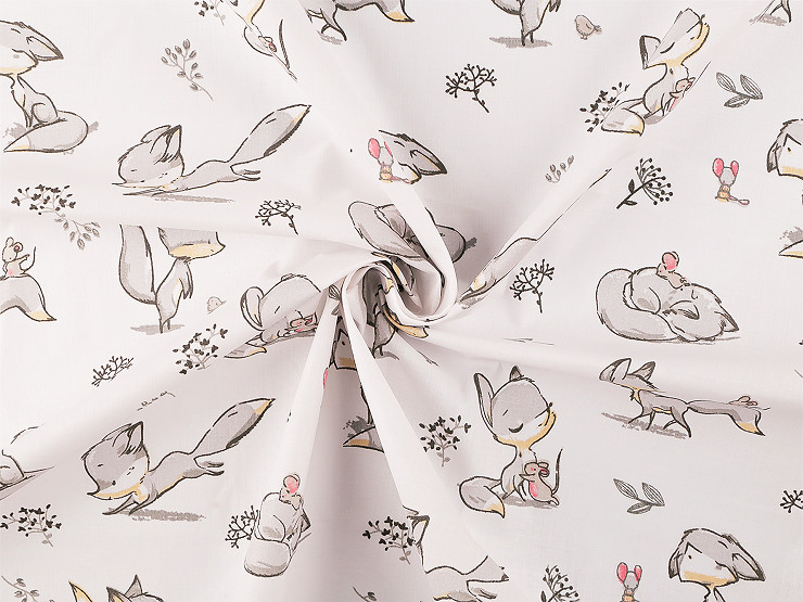 Bavlněná látka / plátno liška