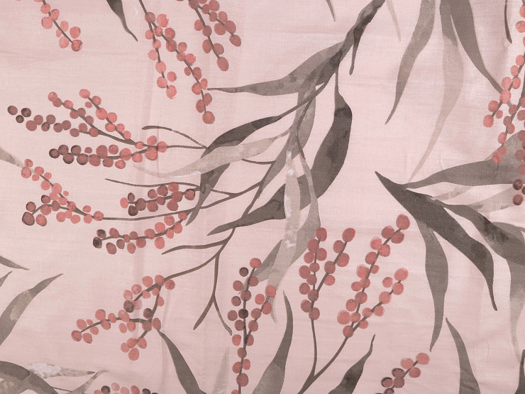 Bavlněná látka / plátno listy / rostliny šíře 220 cm