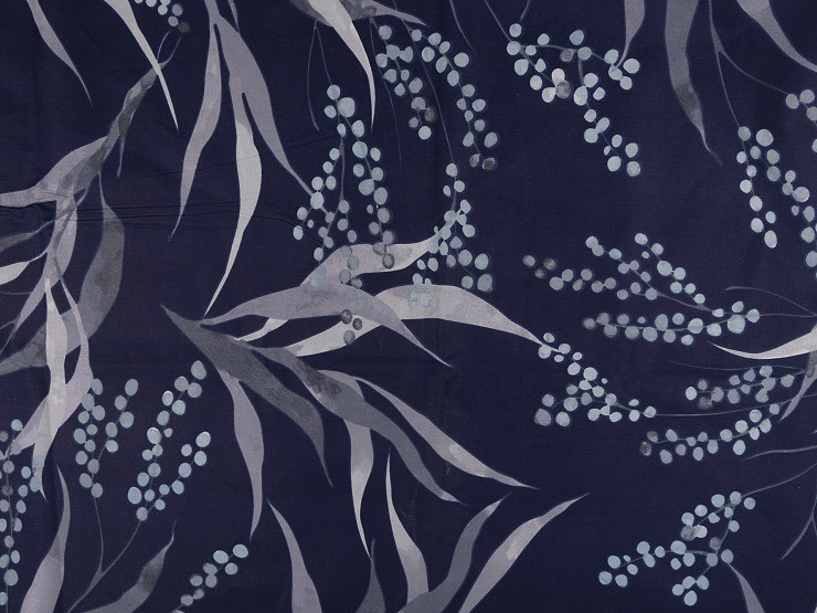 Bavlněná látka / plátno listy / rostliny šíře 220 cm