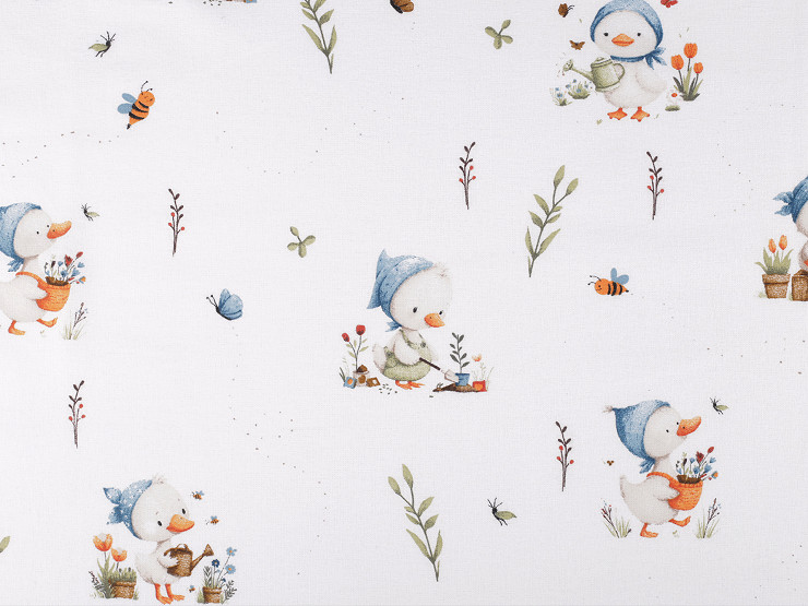 Bavlněný flanel kačenka