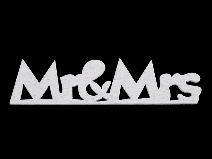 Svadobný drevený nápis Mr&Mrs