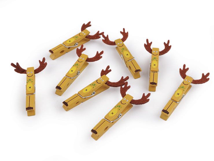 Christmas wooden peg snowman, reindeer