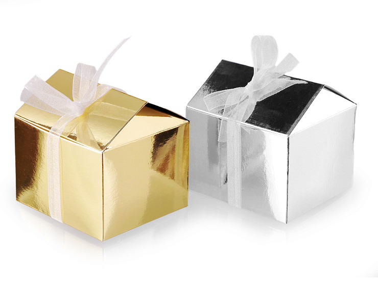 Gift box house with ribbon