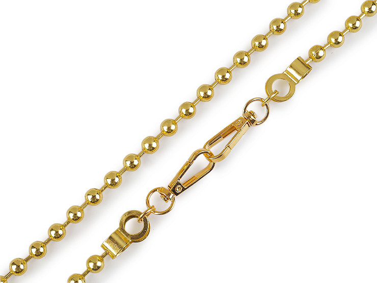 Верижка с топчета за чанти с карабинер с дължина 120 см