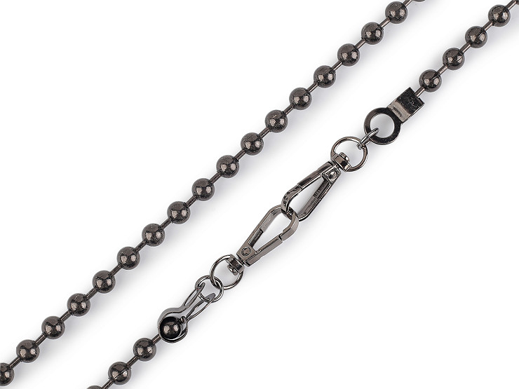 Αλυσίδα με μπίλιες για τσάντες με καραμπίνερ, μήκος 120 cm