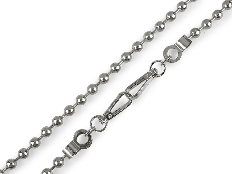 Верижка с топчета за чанти с карабинер с дължина 120 см