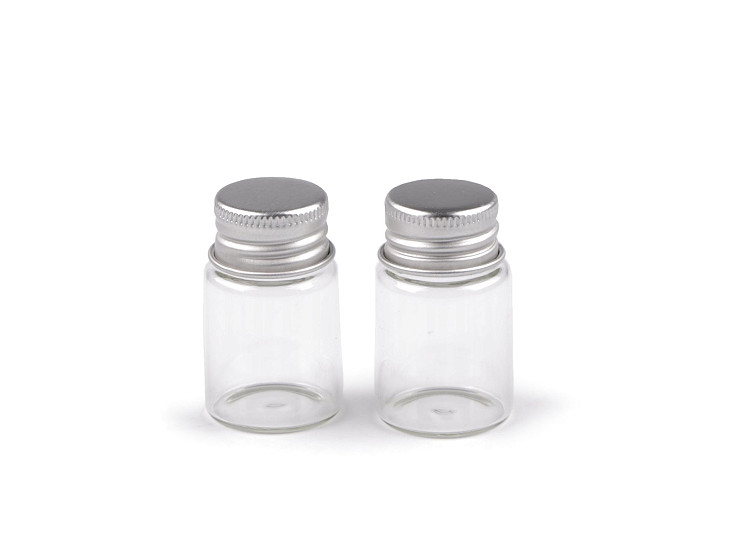 Glass bottle with screw cap 25x42 mm