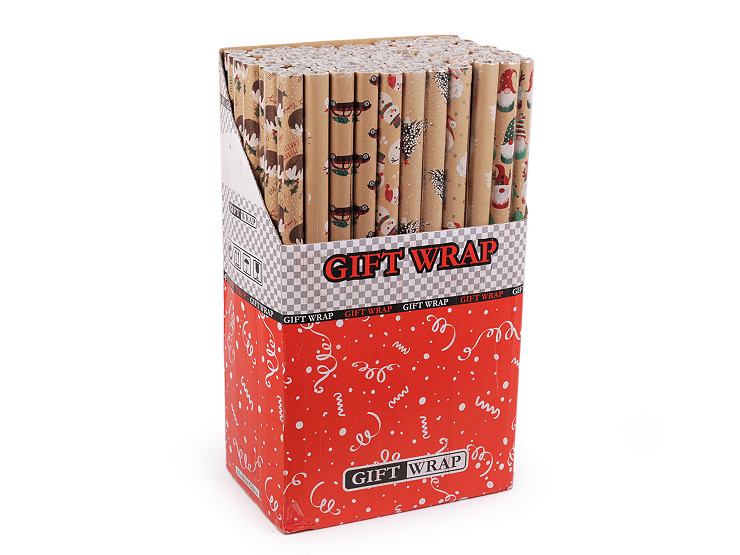 Wrapping paper Christmas natural 0.7x2 m