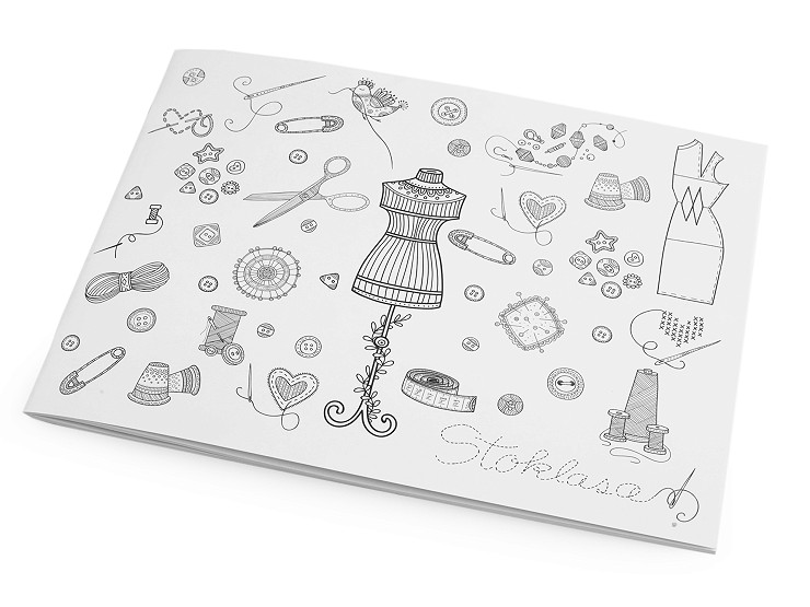 Scrapbook for seamstresses to record measurements and prepare models