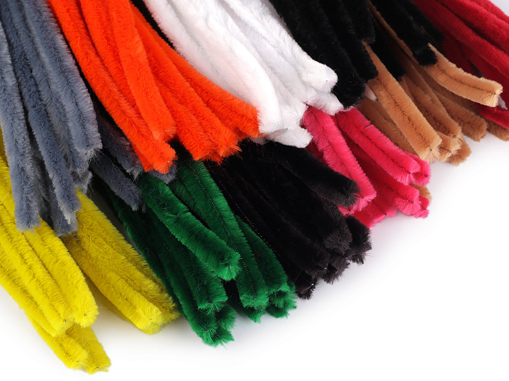 Fuzzy Chenille Wire Sticks Ø10 mm, length 30 cm