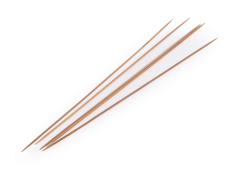 Sockennadeln aus Bambus Nr. 2; 2,5; 3; 3,5; 4,5 | STOKLASA Textilkurzwaren  und Stoffe