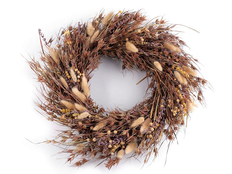 Wreath of dried natural grass Ø40 cm