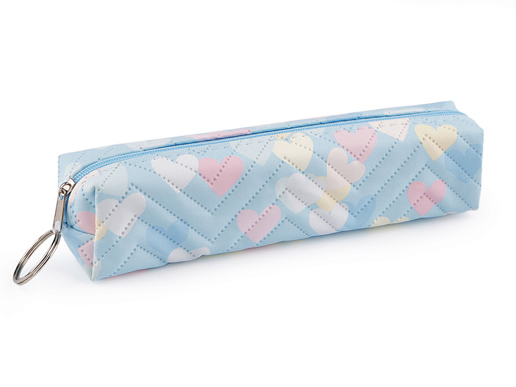 Case / pencil case, heart 18x4 cm