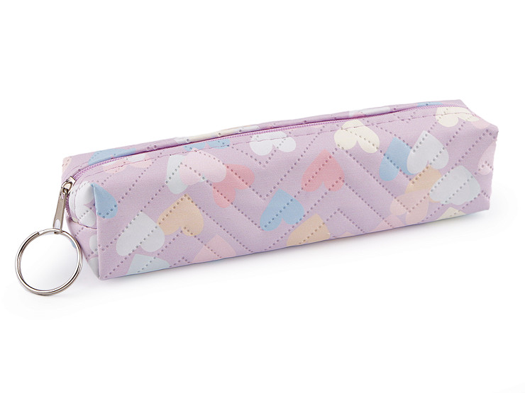 Case / pencil case, heart 18x4 cm